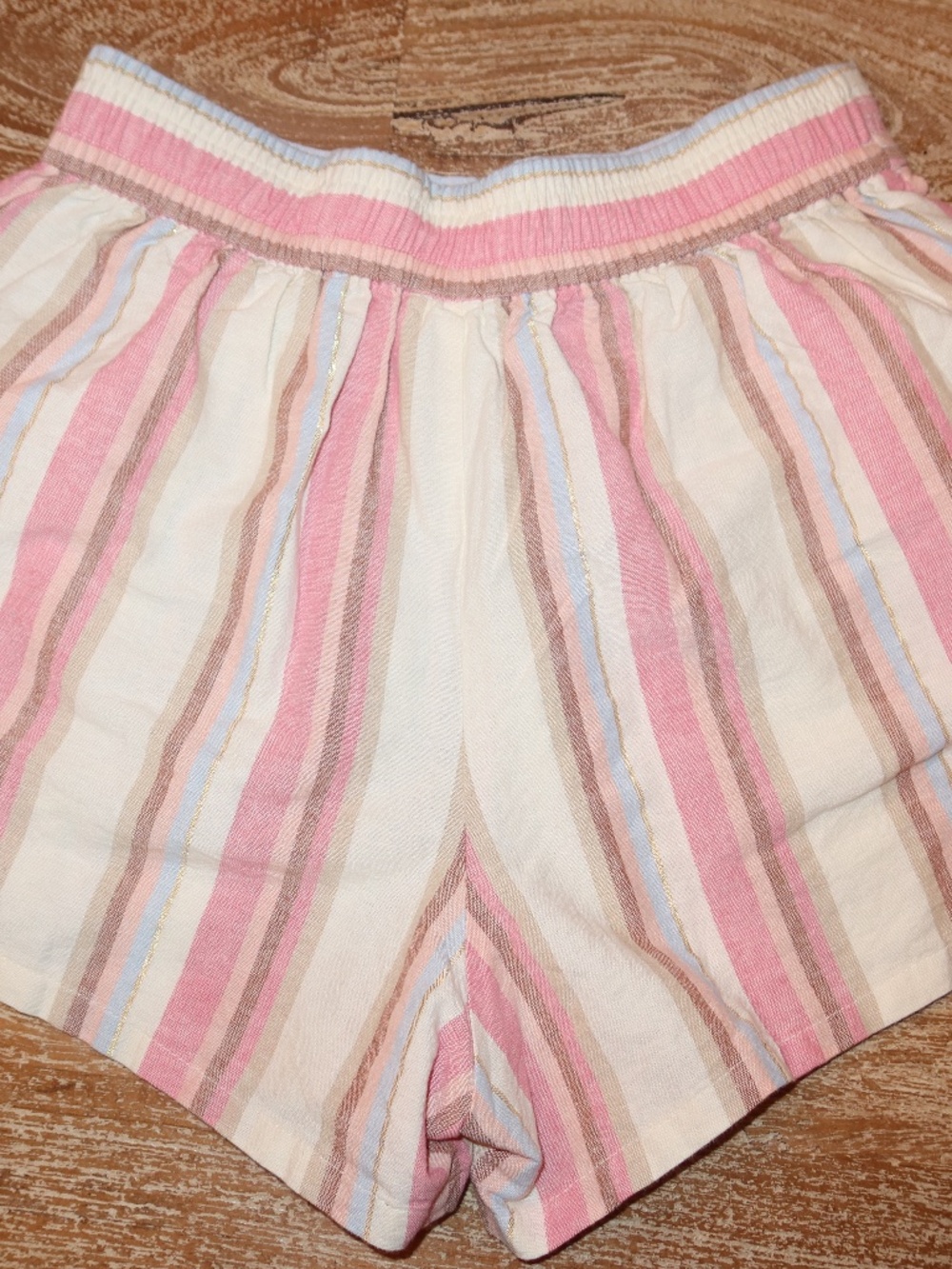 Janie and Jack Striped Girl Shorts Size 12 Stretchy Waist